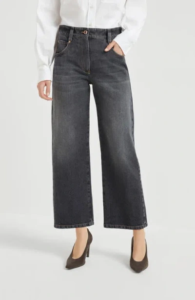 Brunello Cucinelli Vintage Wash Square Denim Jeans