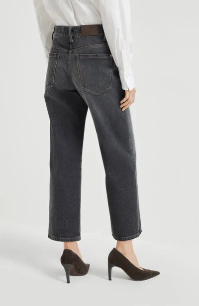 Brunello Cucinelli Vintage Wash Square Denim Jeans