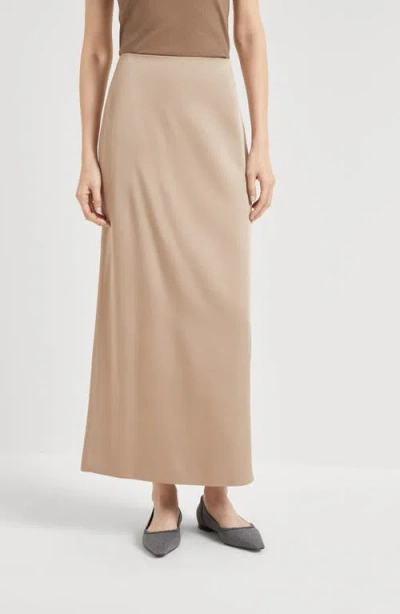 Brunello Cucinelli High Waist Skirt In Neutral