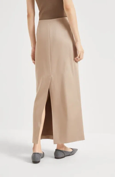 Brunello Cucinelli High Waist Skirt In Neutral