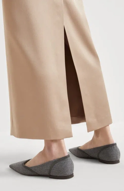 Brunello Cucinelli High Waist Skirt In Neutral