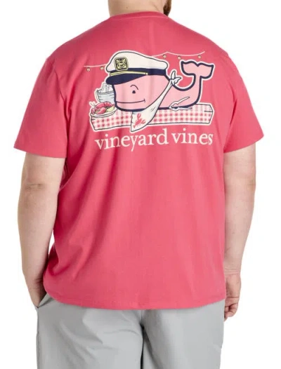 Vineyard Vines Big & Tall Lobster Bake Whale Graphic Tee In Pink