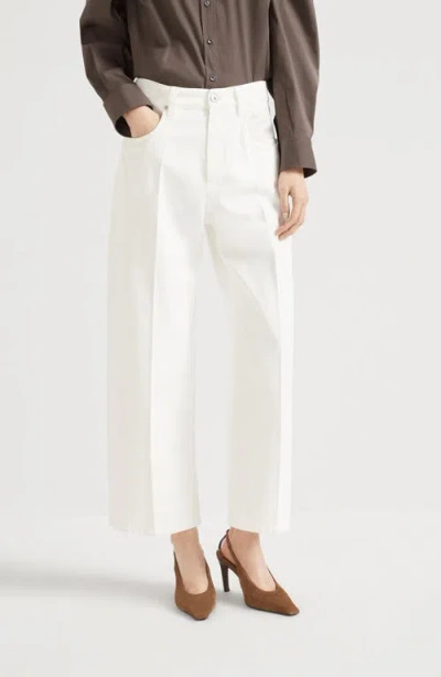 Brunello Cucinelli Contemporary Square Trousers In White