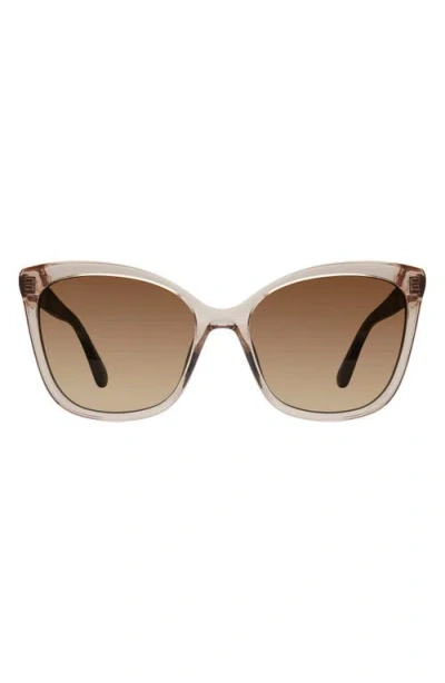 Stuart Weitzman 56mm Gradient Butterfly Sunglasses In Brown