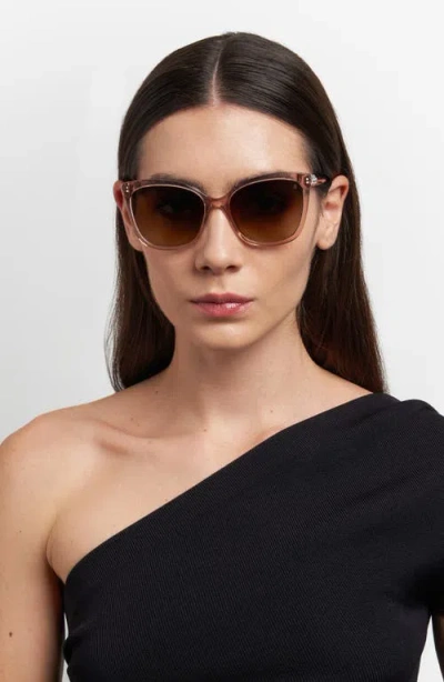 Stuart Weitzman 56mm Gradient Butterfly Sunglasses In Brown