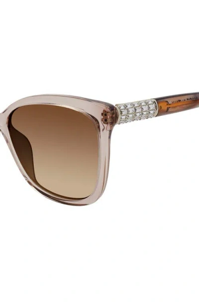 Stuart Weitzman 56mm Gradient Butterfly Sunglasses In Brown