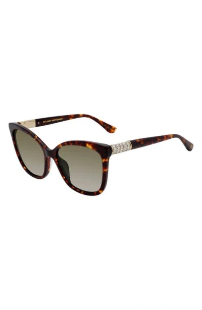 Stuart Weitzman 56mm Gradient Butterfly Sunglasses In Brown