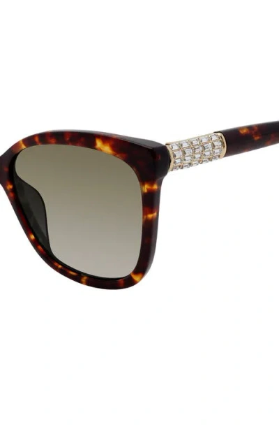 Stuart Weitzman 56mm Gradient Butterfly Sunglasses In Brown