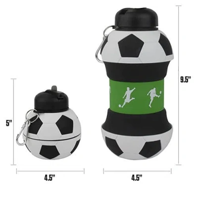 Maccabi Art Collapsible 1 Liter Water Bottle Soccer Ball