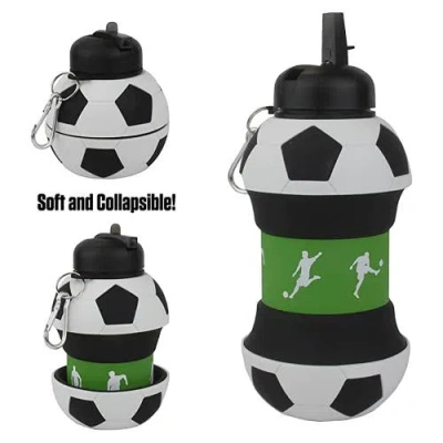 Maccabi Art Collapsible 1 Liter Water Bottle Soccer Ball