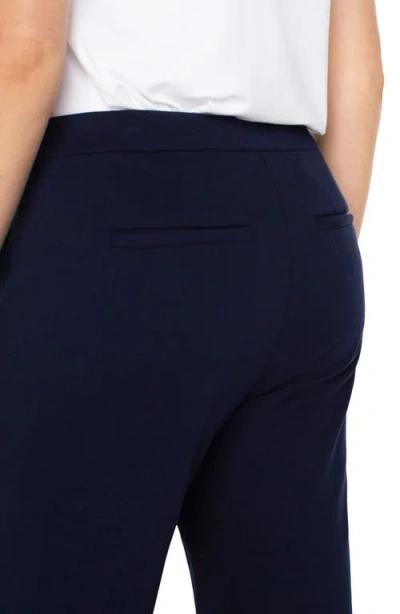 Liverpool Los Angeles Pleat Front Wide Leg Pants In Blue