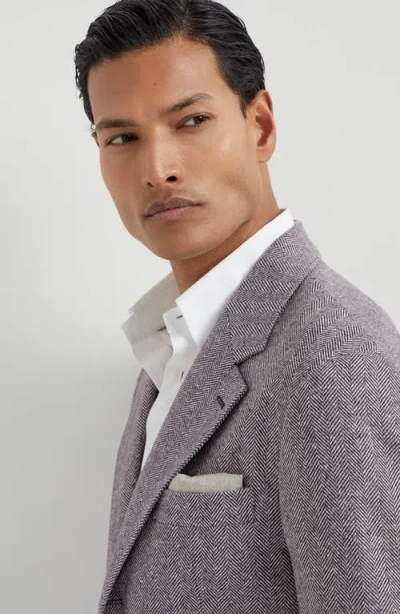 Brunello Cucinelli Chevron Deconstructed Blazer