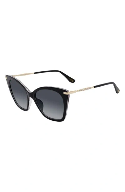 Stuart Weitzman 57mm Gradient Butterfly Sunglasses In Black
