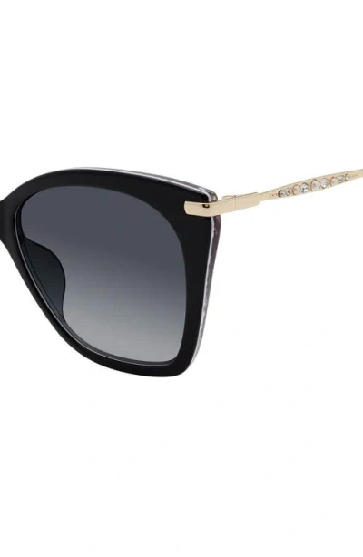 Stuart Weitzman 57mm Gradient Butterfly Sunglasses In Black