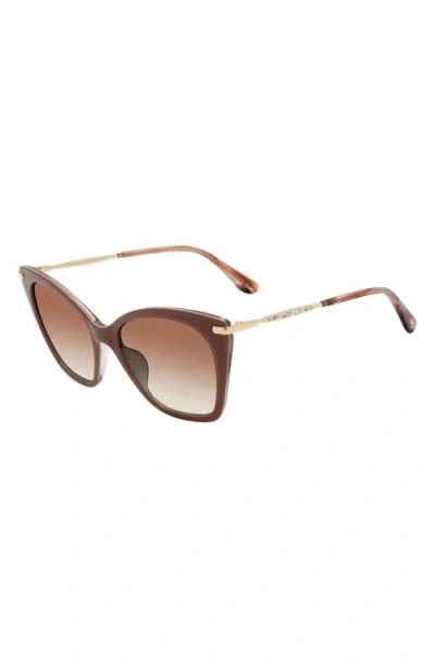 Stuart Weitzman 56mm Gradient Cat Eye Sunglasses In Multi