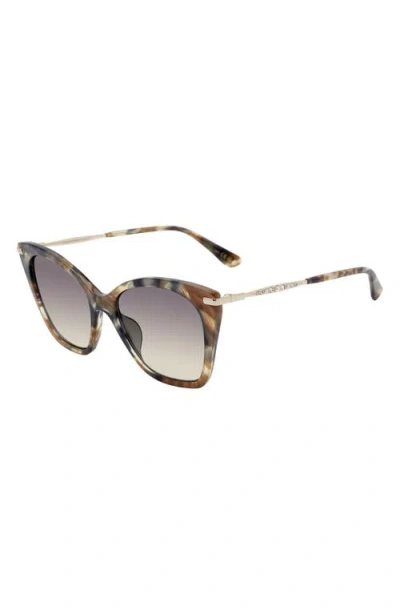 Stuart Weitzman 56mm Gradient Cat Eye Sunglasses In Multi