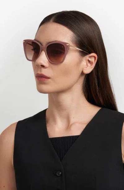 Stuart Weitzman 56mm Gradient Cat Eye Sunglasses In Multi