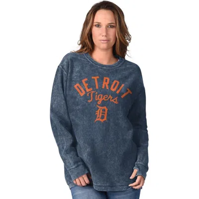 G-iii 4her By Carl Banks Navy Detroit Tigers Comfy Cord Pullover Sweatshirt