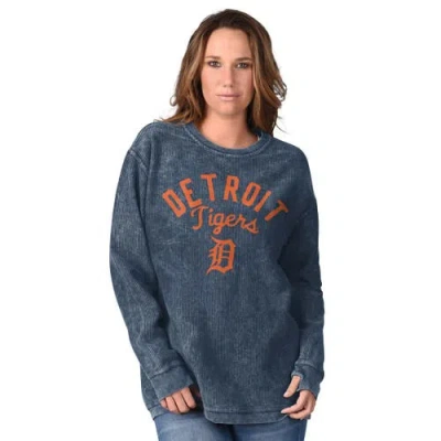 G-iii 4her By Carl Banks Navy Detroit Tigers Comfy Cord Pullover Sweatshirt