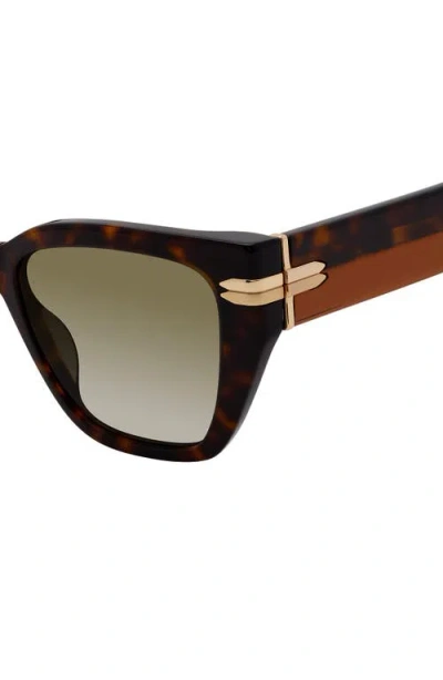 Stuart Weitzman 53mm Gradient Cat Eye Sunglasses In Brown