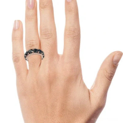 Bliss Diamond 13ct Black Diamond Eternity Ring 10k Gold Lab Grown