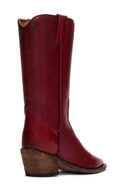 Steve Madden Albany Western Boot In Red
