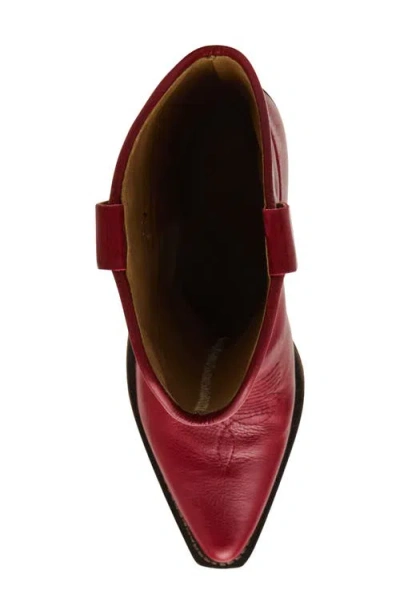 Steve Madden Albany Western Boot In Red