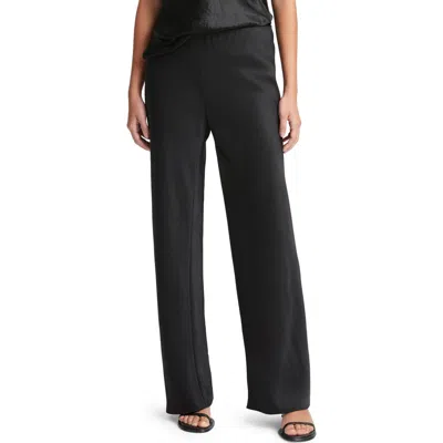 Vince Fluid High Waist Straight Leg Pants In Black