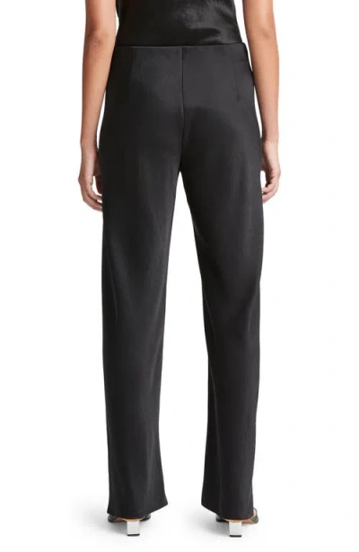 Vince Fluid High Waist Straight Leg Pants In Black