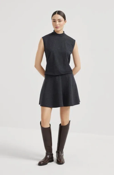 Brunello Cucinelli Minikleid Mit Monili-kettendetail In Blue