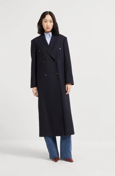 Brunello Cucinelli Lightweight Wool Fabric Overcoat In Black