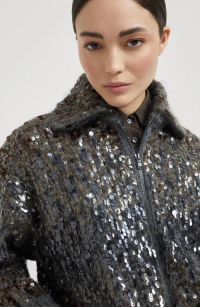Brunello Cucinelli Embellished Crewneck Knitwear With Ribbed Accents