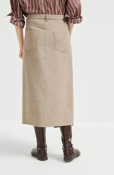 Brunello Cucinelli Wrap Wool Skirt