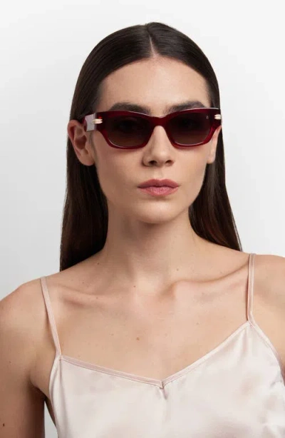 Stuart Weitzman 52mm Gradient Rectangular Sunglasses
