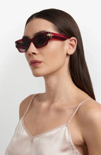 Stuart Weitzman 52mm Gradient Rectangular Sunglasses