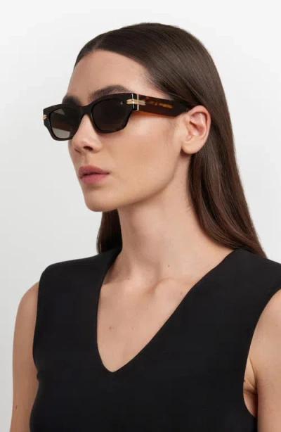 Stuart Weitzman 52mm Gradient Rectangular Sunglasses