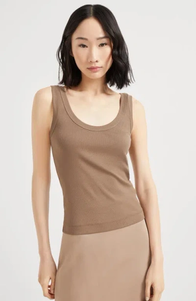 Brunello Cucinelli Women Cotton Top With Shiny Details