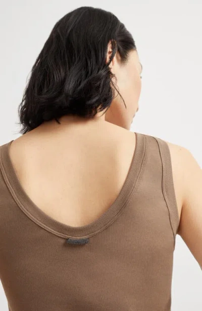 Brunello Cucinelli Women Cotton Top With Shiny Details
