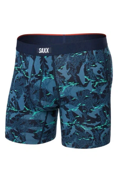 Saxx Vibe Xtra Boxer Briefs In Blue