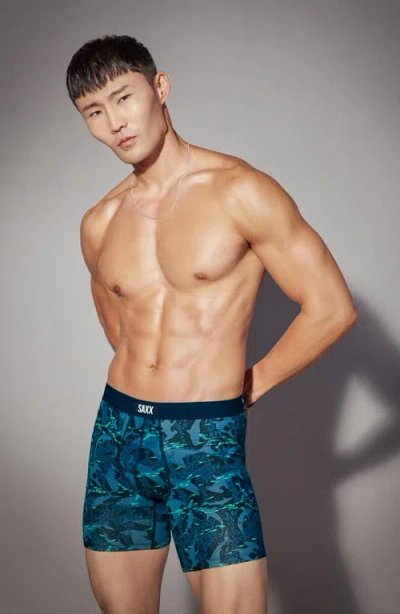 Saxx Vibe Xtra Boxer Briefs In Blue
