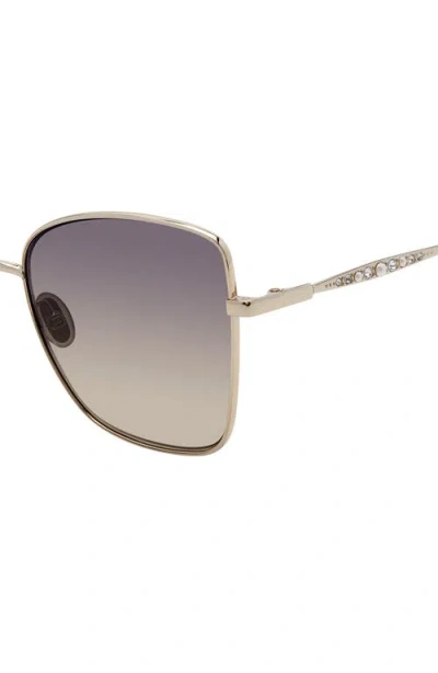 Stuart Weitzman 58mm Gradient Butterfly Sunglasses In Metallic