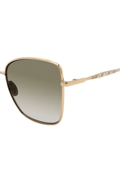 Stuart Weitzman 58mm Gradient Butterfly Sunglasses In Metallic
