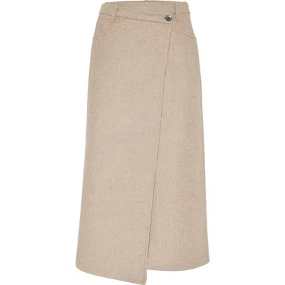 Brunello Cucinelli Wrap Wool Skirt