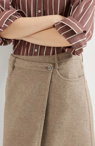 Brunello Cucinelli Wrap Wool Skirt