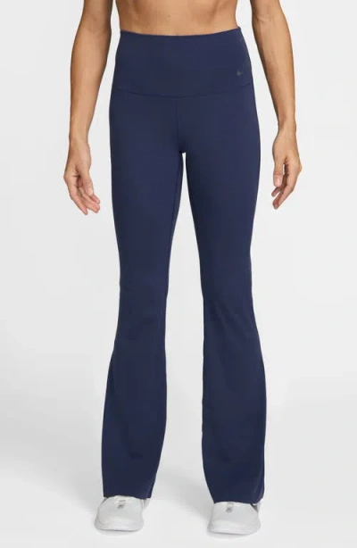Nike Zenvy High-waisted Flared Leggings In Blue