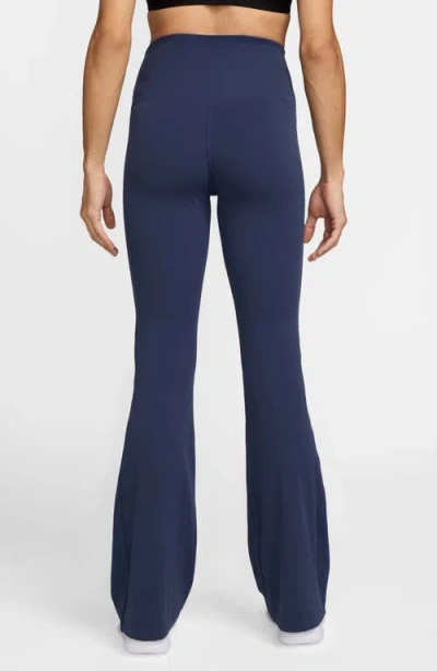 Nike Zenvy High-waisted Flared Leggings In Blue