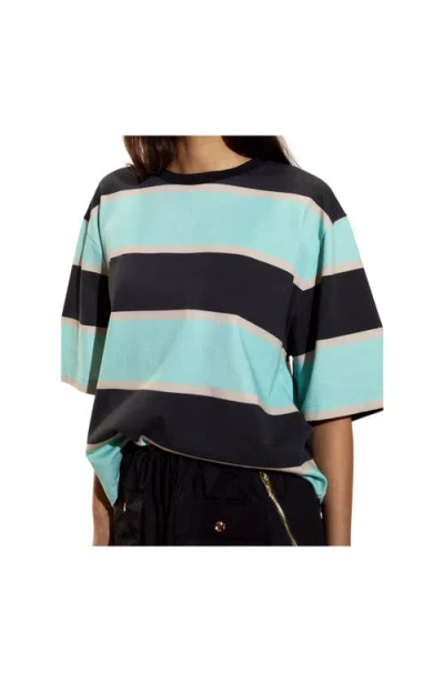 Cynthia Rowley Malibu Striped Tee In Multi