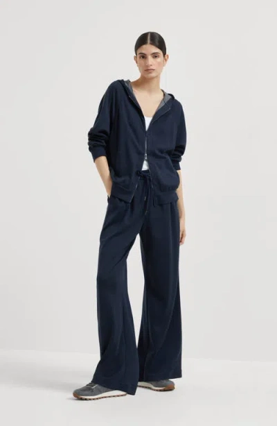 Brunello Cucinelli Wide Trousers In Black