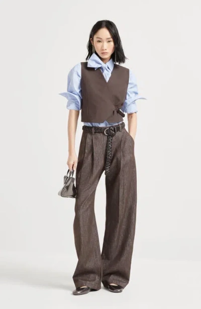 Brunello Cucinelli Women Relaxed-fit Trousers With A Curved Design