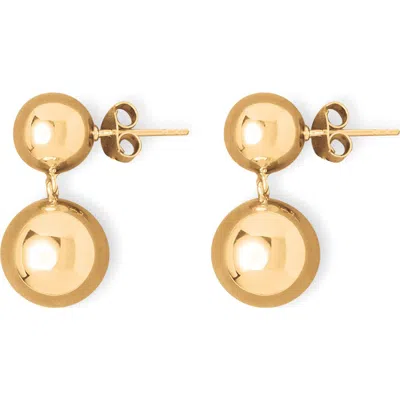Lie Studio Lié Studio The Caroline Drop Earrings In Gold